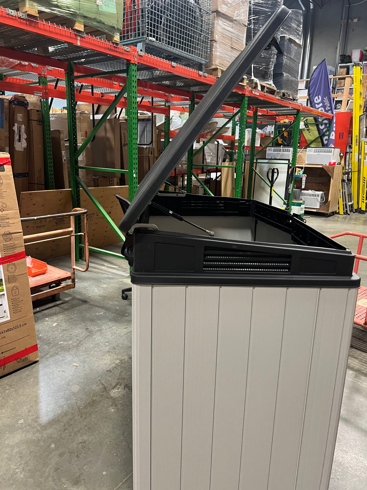 Keter Premier XL 41 cu. ft. Horizontal Resin Weather Resistant Garden/Outdoor Storage Small Shed (used)