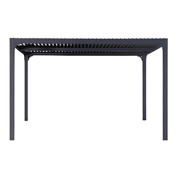 Paragon Outdoor Novara 10 x 12 ft. Grey Pergola with Louvered Canopy