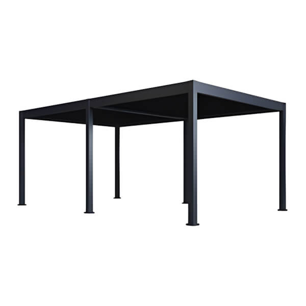 Paragon Outdoor Grand Tuscan 12 x 20 ft. Grey Louvered Pergola