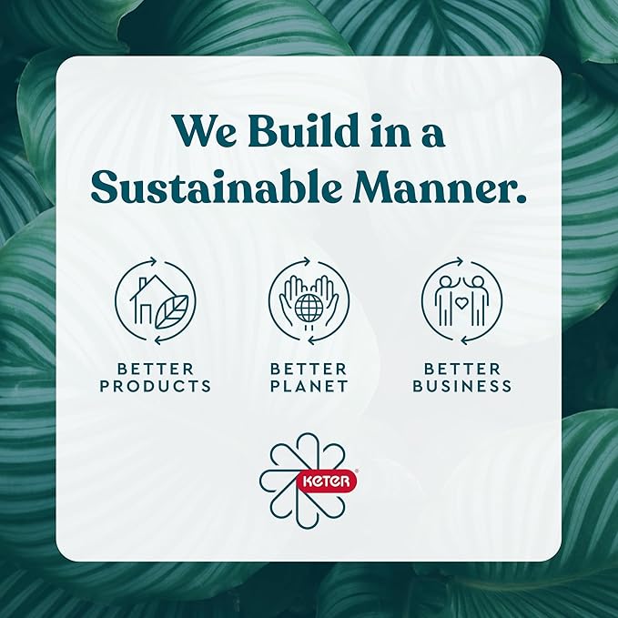 Keter Manor 4x6 Resin Outdoor Storage Shed Kit-Perfect to Store Patio Furniture, Garden Tools Bike Accessories, Beach Chairs and Lawn Mower, Grey & White