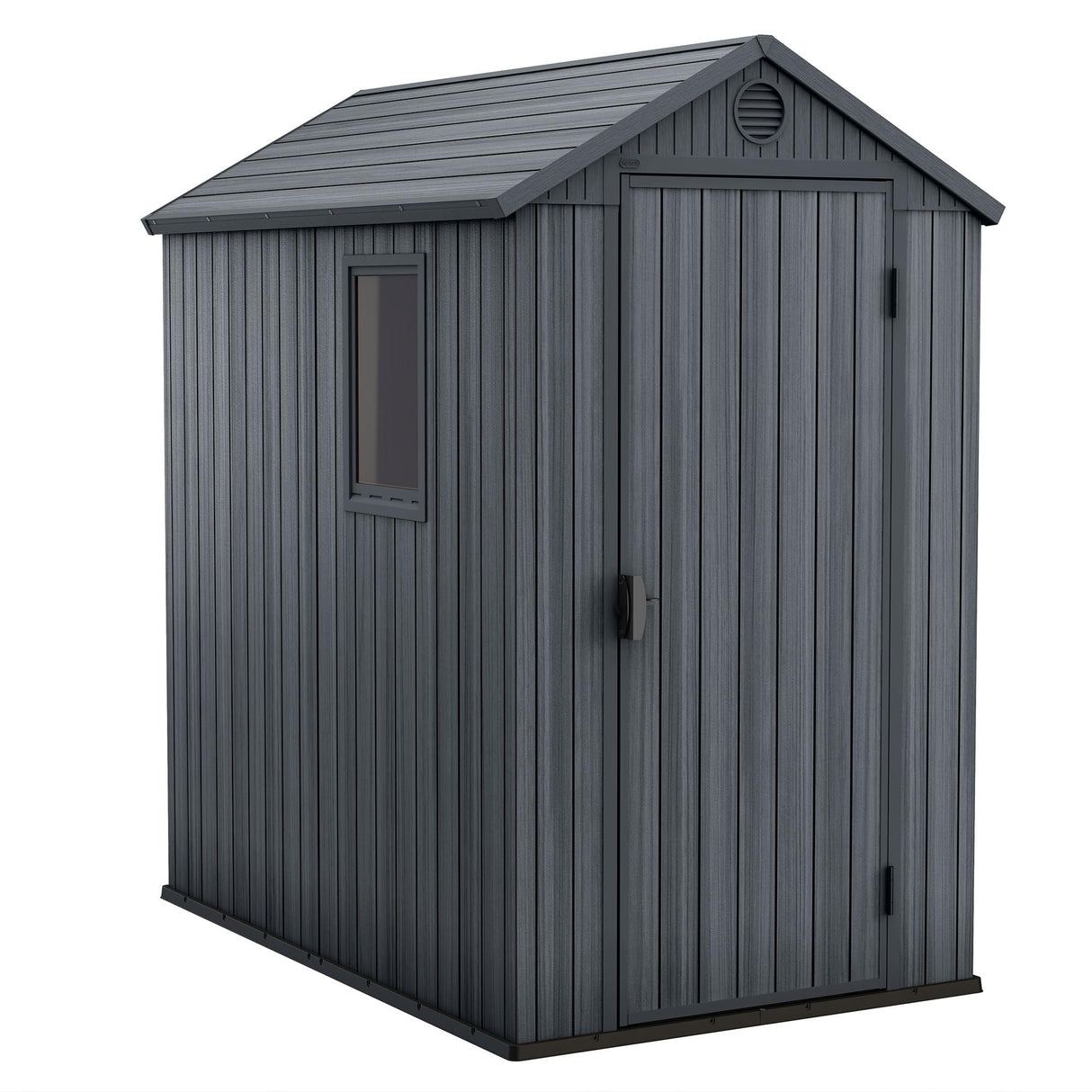 Keter Darwin 4X6 Ft Outdoor Garden Durable Resin Tool Storage Shed, Graphite Gray