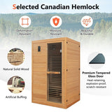 *Best Seller* - Mega Sale-Bonus Free Red Light Therapy-Costway-2-3 Person 3D Premium Infrared Sauna With PureTech Carbon Panel Low EMF-Chromotherapy- #1 Selling Sauna In North America