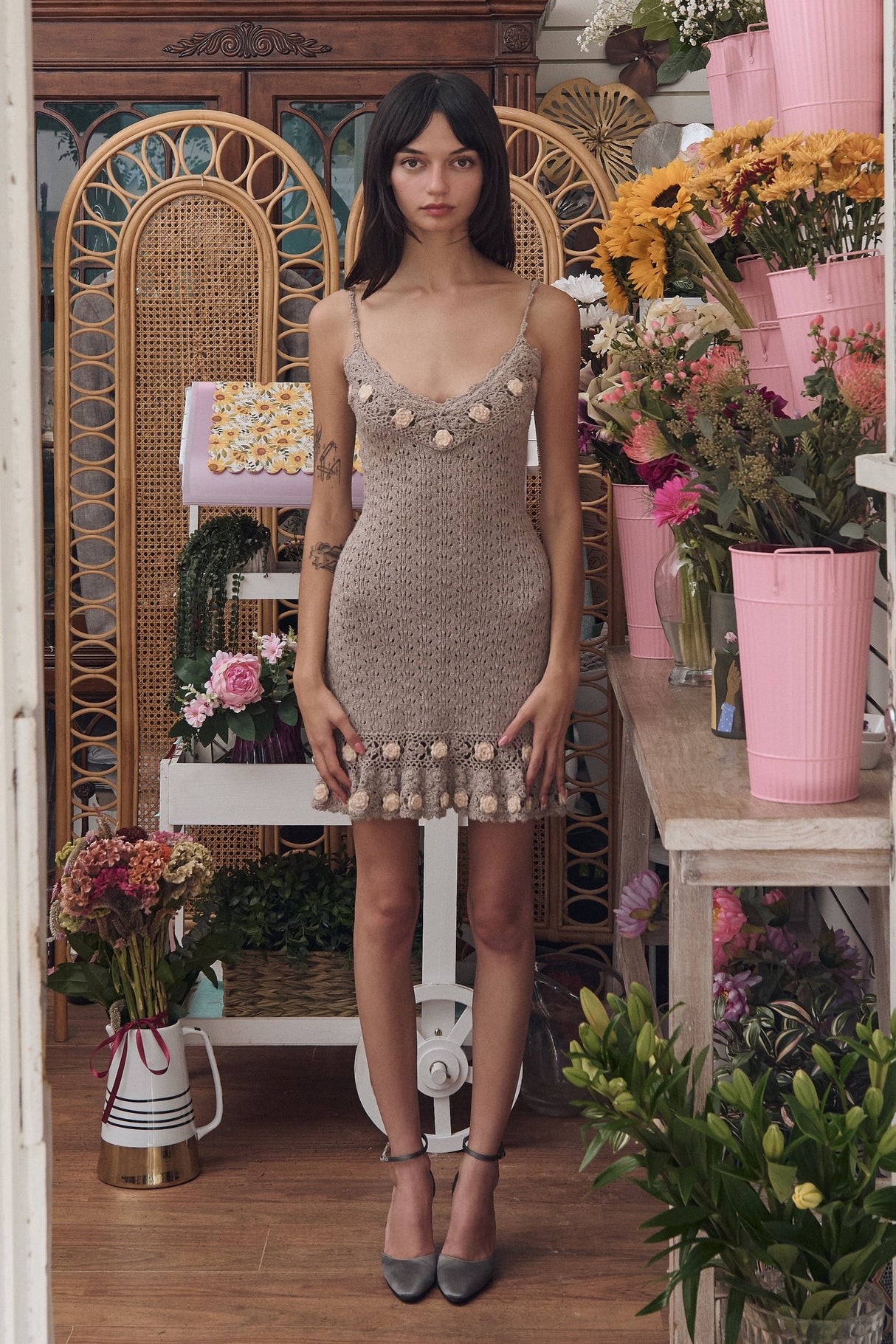 Rosarium Knit Mini Dress