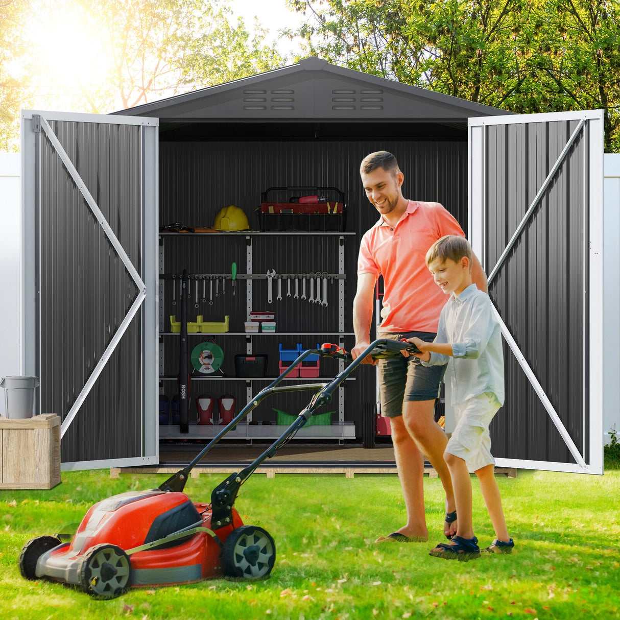 6' x 4' Outdoor Storage Heavy Duty Large Shed